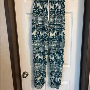 Elephant Print Jogger Pants